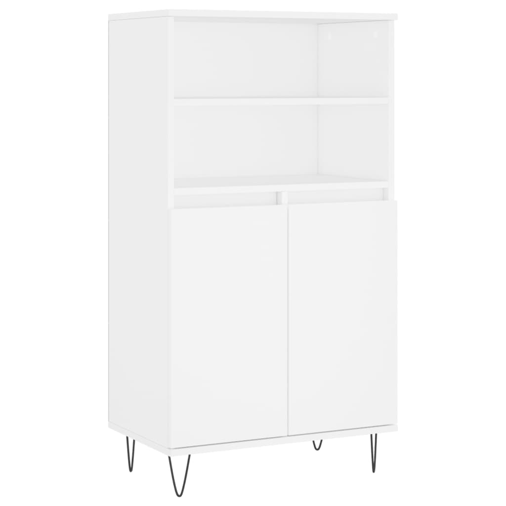 Visoka komoda bijela 60x36x110 cm od konstruiranog drva