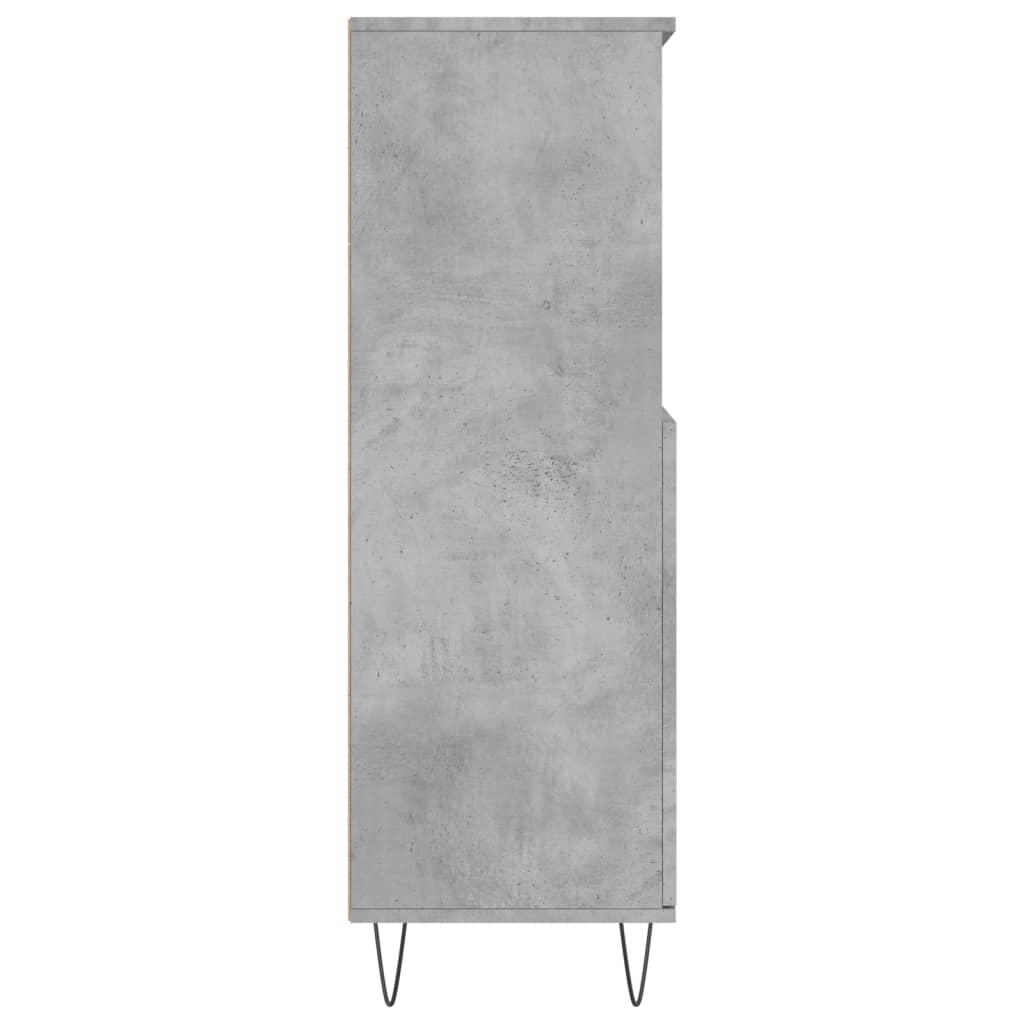 Visoka komoda siva betona 60x36x110 cm od konstruiranog drva