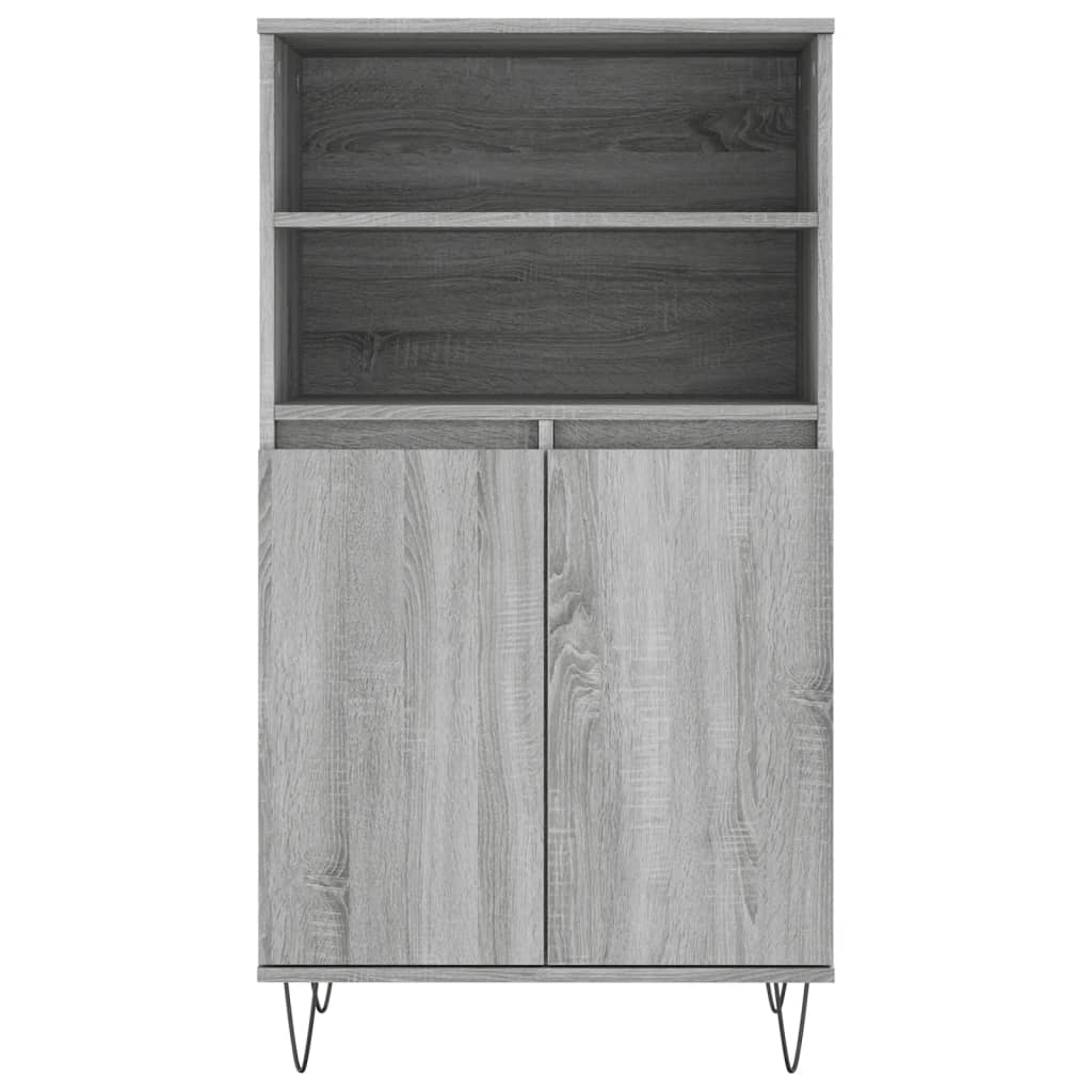 Visoka komoda siva sonome 60x36x110 cm od konstruiranog drva