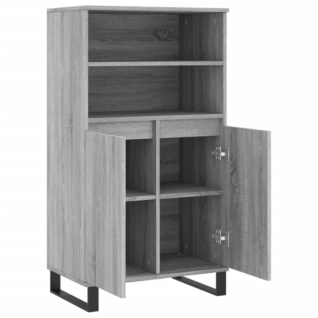 Visoka komoda siva sonome 60x36x110 cm od konstruiranog drva