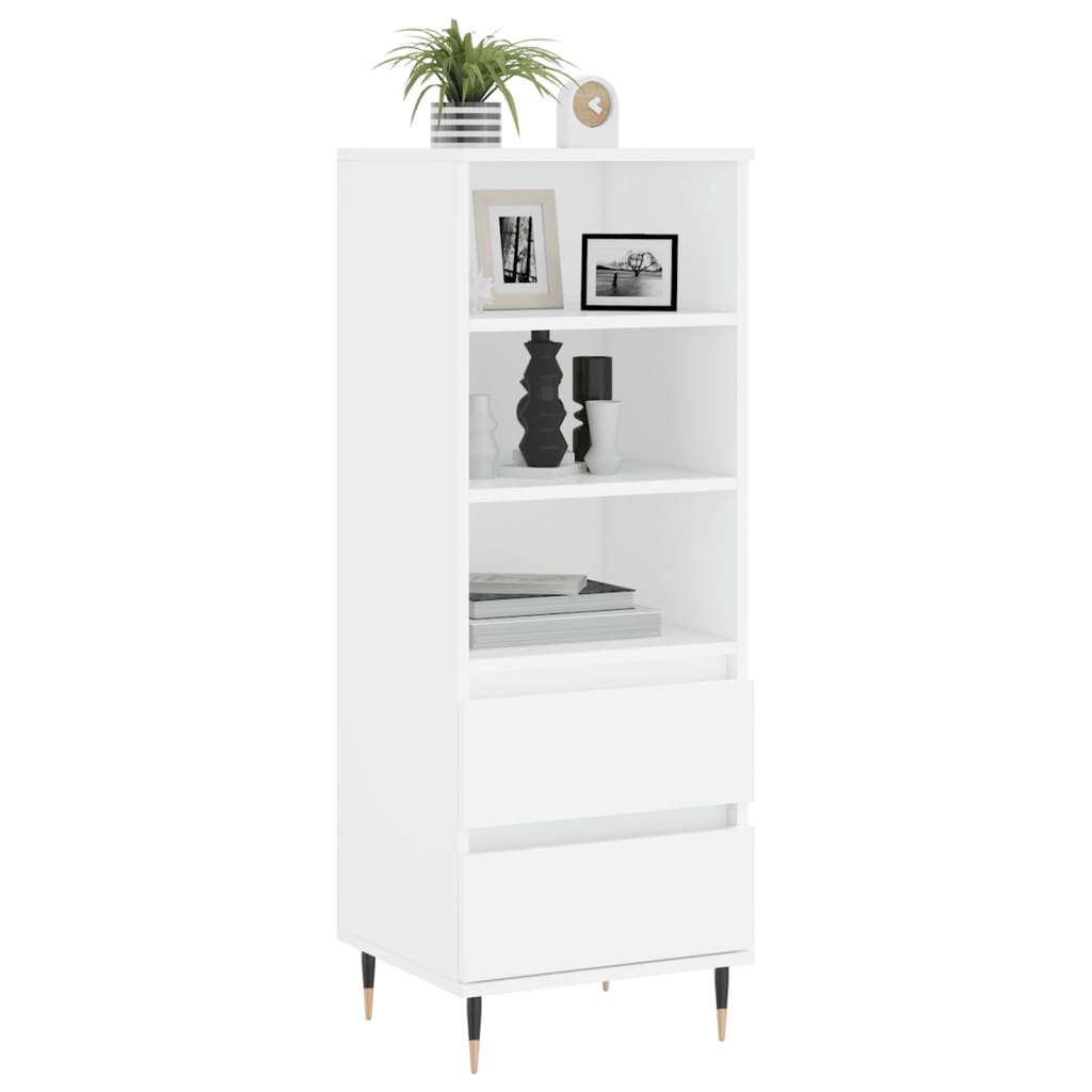 Visoka komoda bijela 40 x 36 x 110 cm od konstruiranog drva
