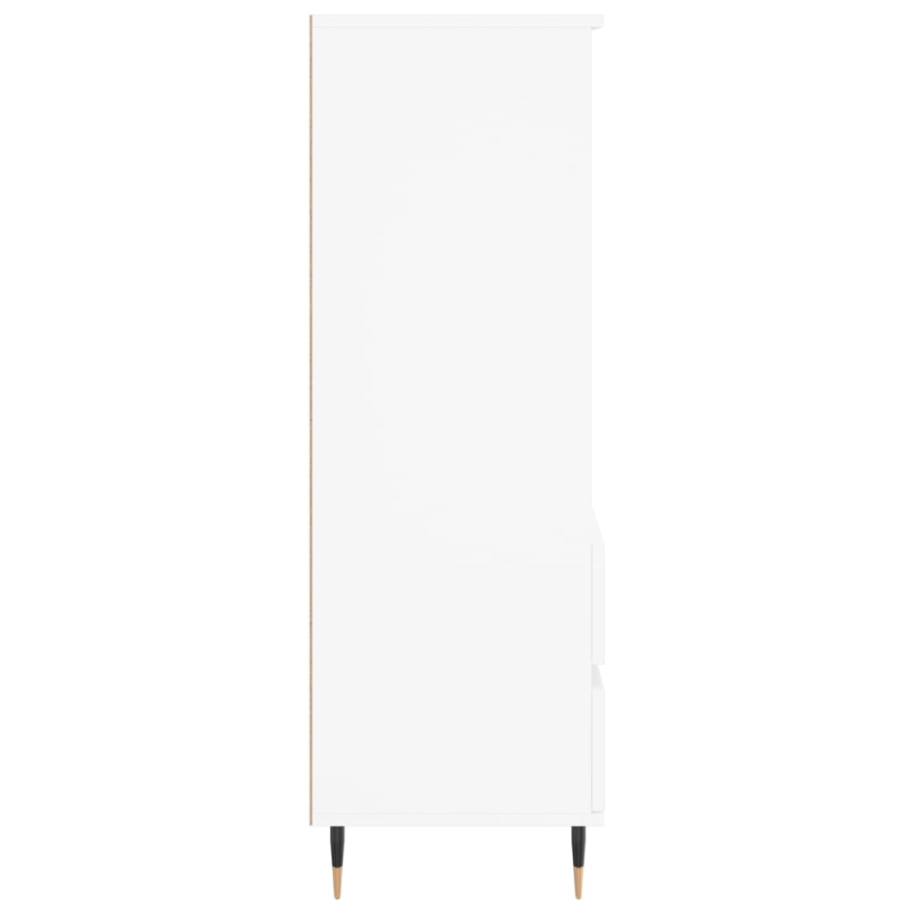 Visoka komoda bijela 40 x 36 x 110 cm od konstruiranog drva