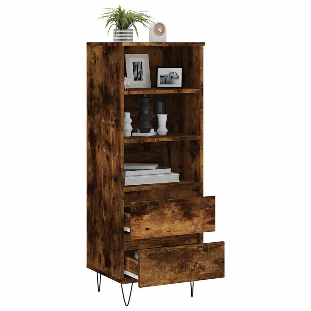 Visoka komoda boja hrasta 40x36x110 cm od konstruiranog drva