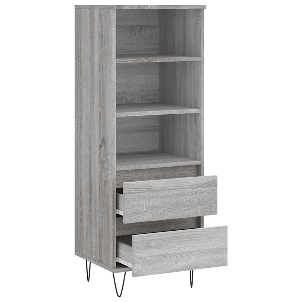 Visoka komoda boja hrasta 40x36x110 cm od konstruiranog drva