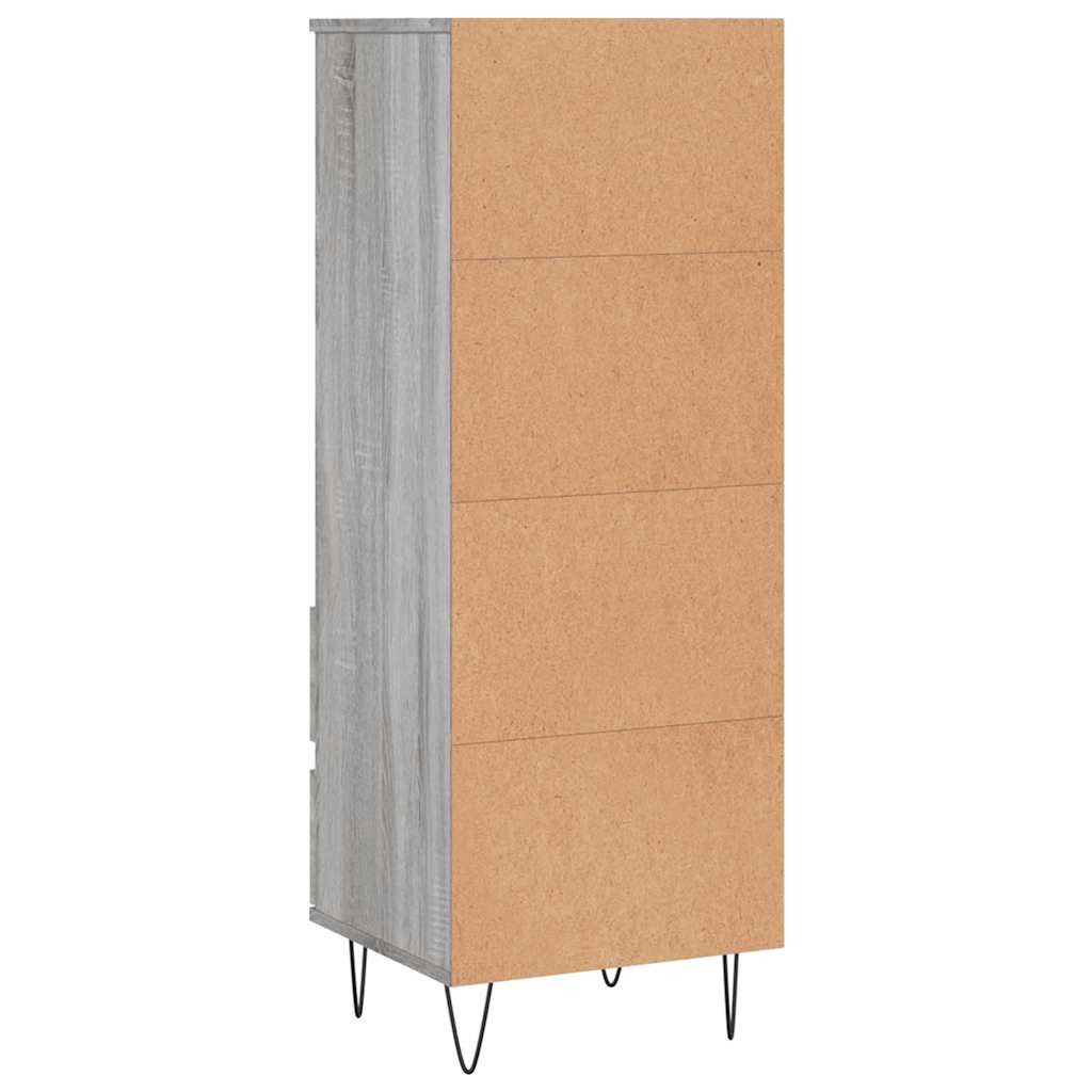 Visoka komoda boja hrasta 40x36x110 cm od konstruiranog drva