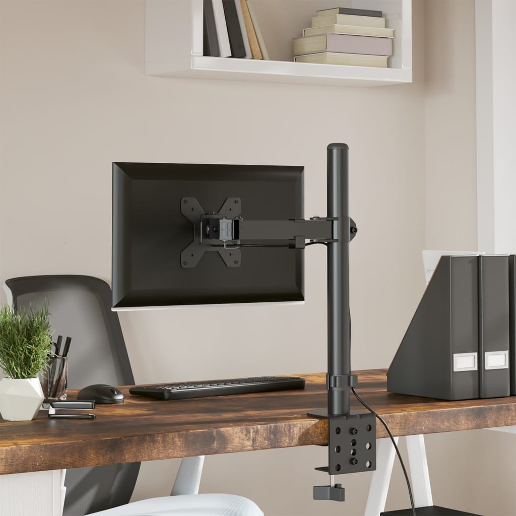 Nosač za monitor crni čelični VESA 75/100 mm