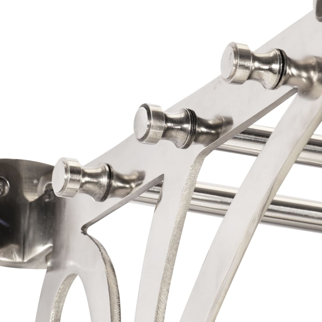 Stalak za prtljagu s vješalicama i zidnim ogledalom aluminijski