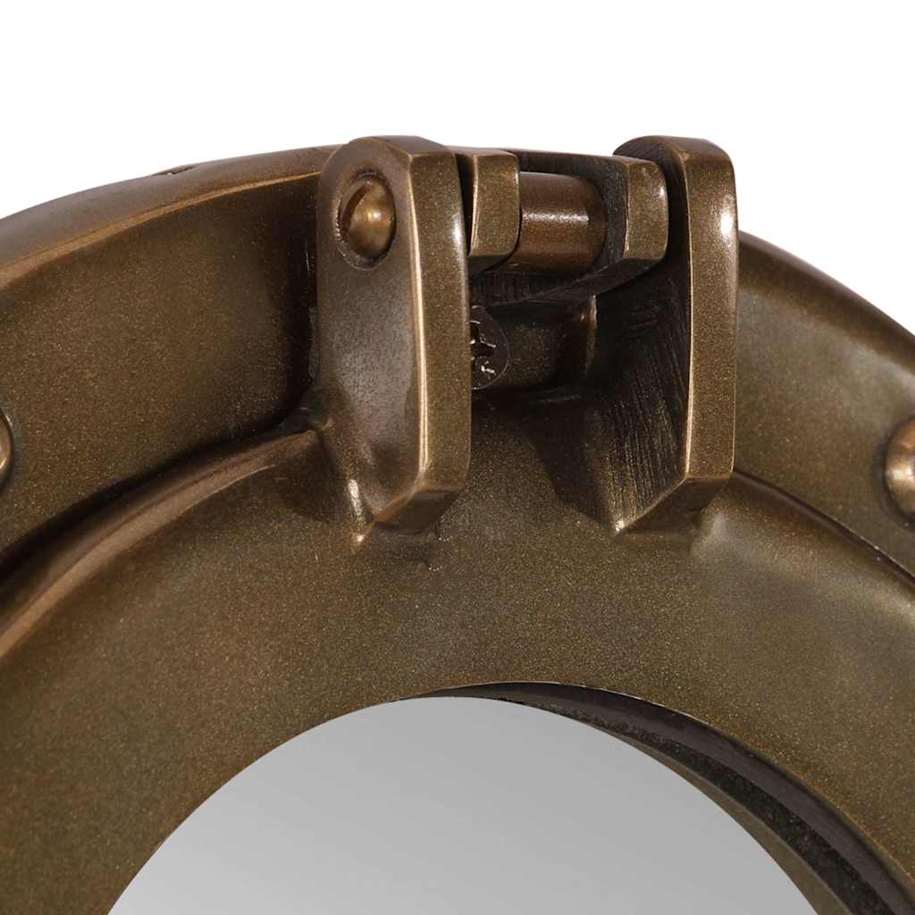 Viseće zidno ogledalo Ø 38 cm od aluminija i stakla