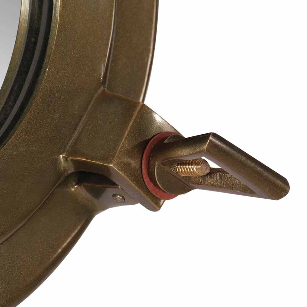 Viseće zidno ogledalo Ø 38 cm od aluminija i stakla