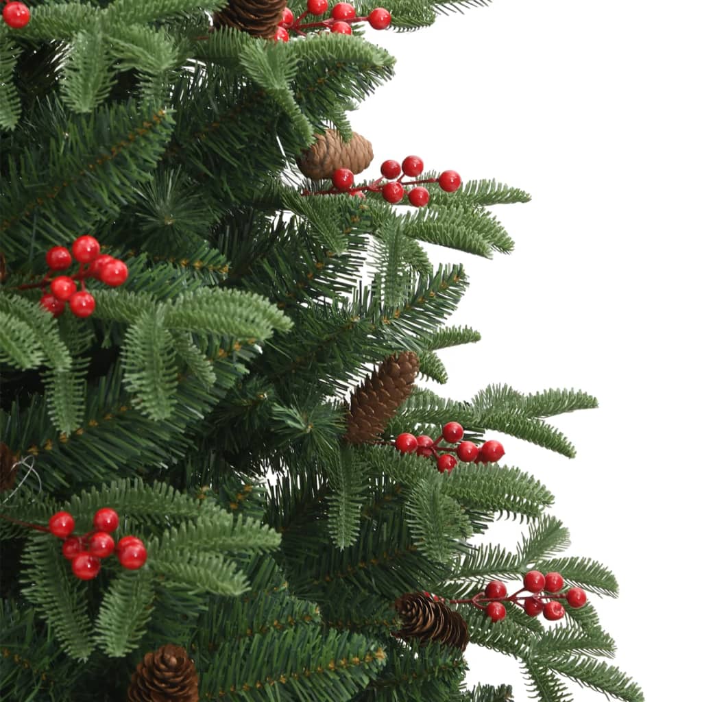 Umjetno božićno drvce sa šarkama, šiškama i bobicama 240 cm