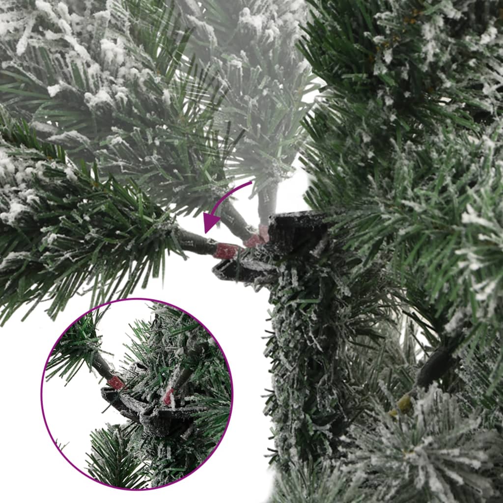 Umjetno božićno drvce sa šarkama i snijegom 210 cm
