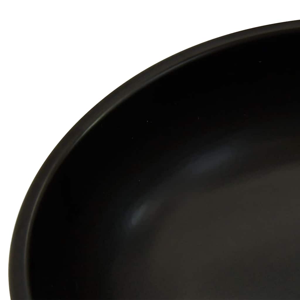 Nadgradni umivaonik crno-plavi okrugli Φ 41 x 14 cm keramički