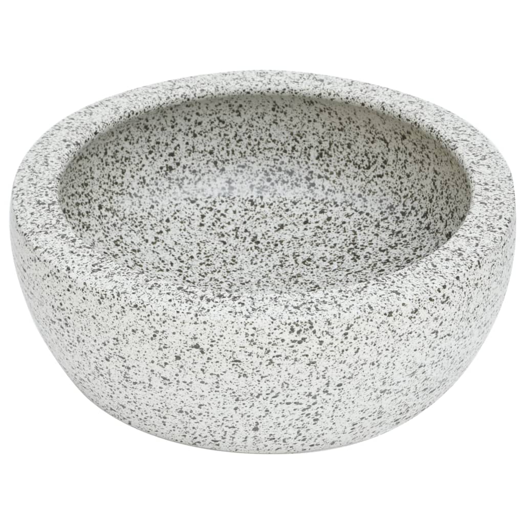 Nadgradni umivaonik sivi okrugli Φ 41 x 14 cm keramički