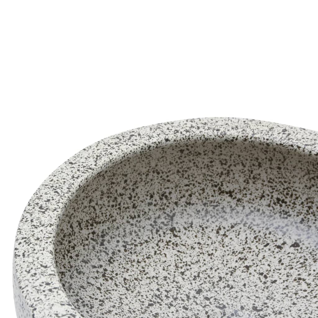 Nadgradni umivaonik sivi okrugli Φ 41 x 14 cm keramički