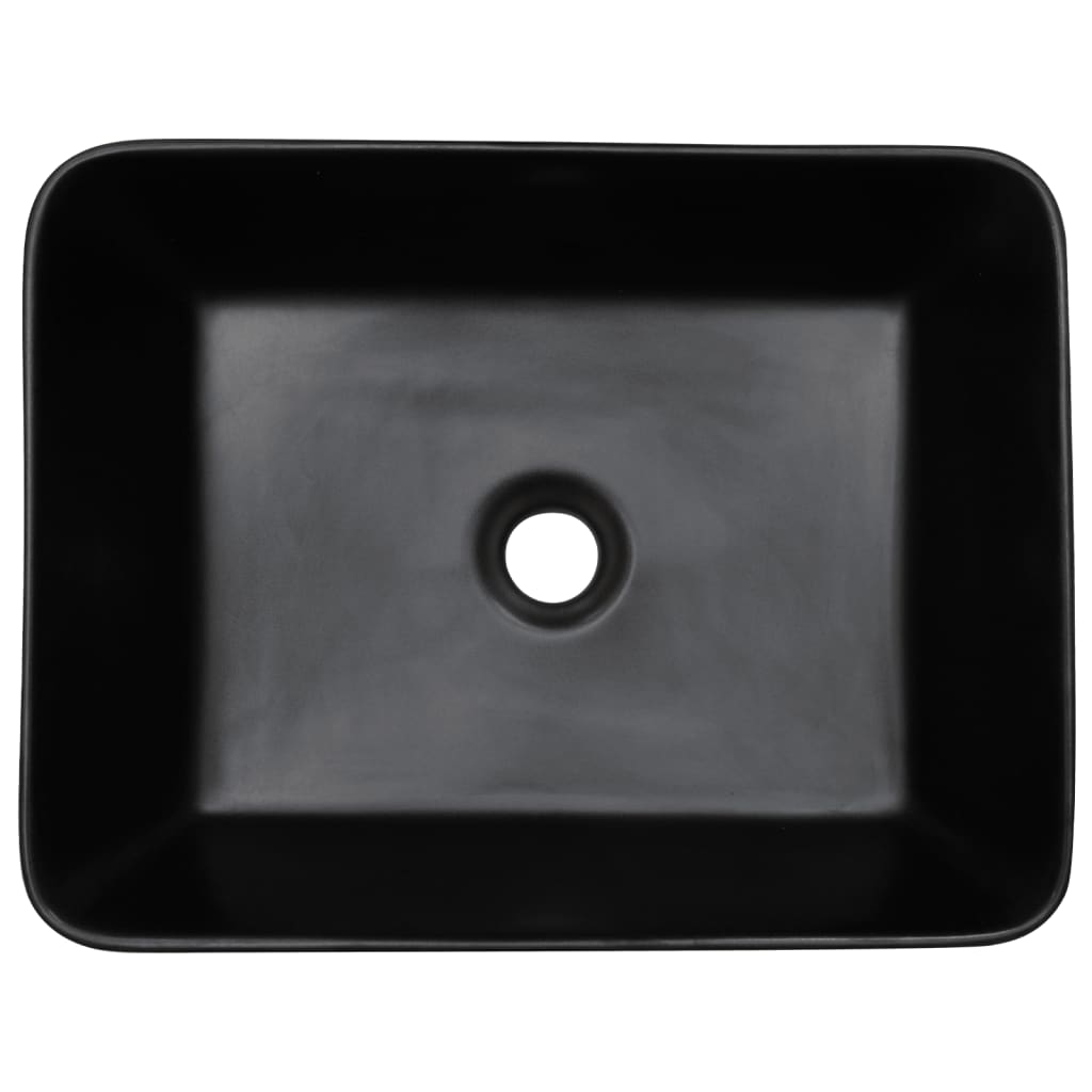 Nadgradni umivaonik crno-plavi 46 x 35,5 x 13 cm keramički