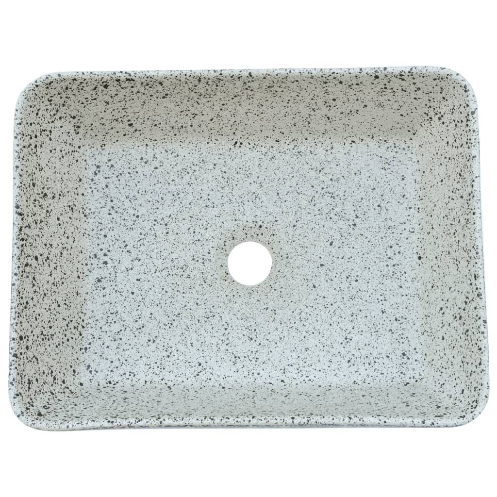 Nadgradni umivaonik sivo-plavi 46 x 35,5 x 13 cm keramički