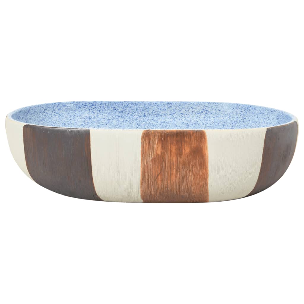 Nadgradni umivaonik raznobojni ovalni 59x40x14 cm keramički
