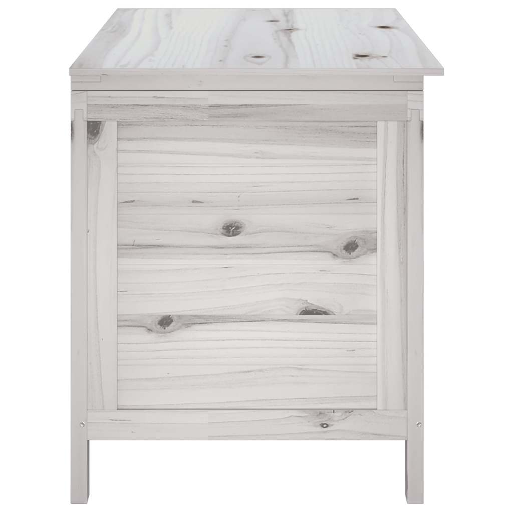 Vrtna kutija za pohranu bijela 99x49,5x58,5 cm masivna jelovina