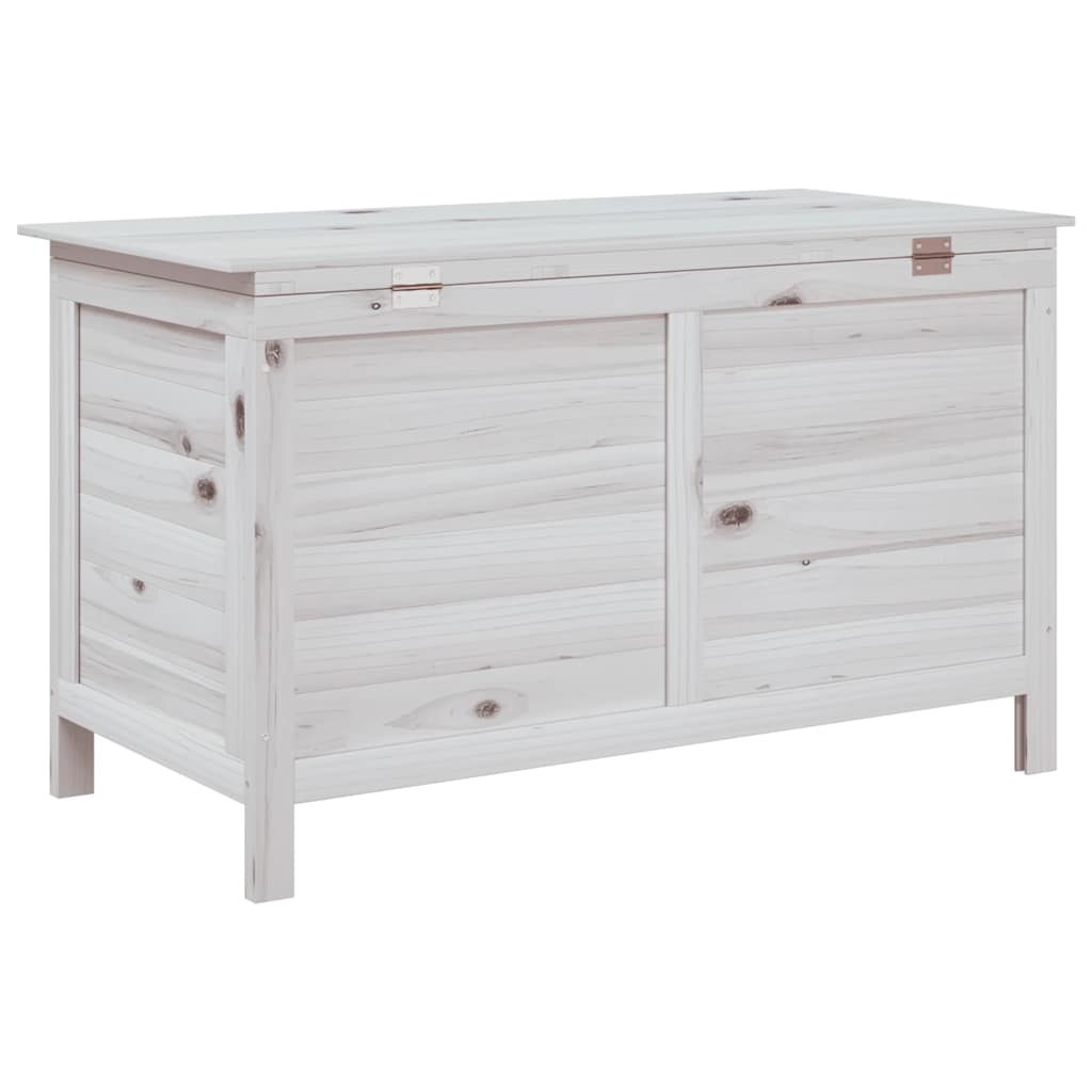 Vrtna kutija za pohranu bijela 99x49,5x58,5 cm masivna jelovina