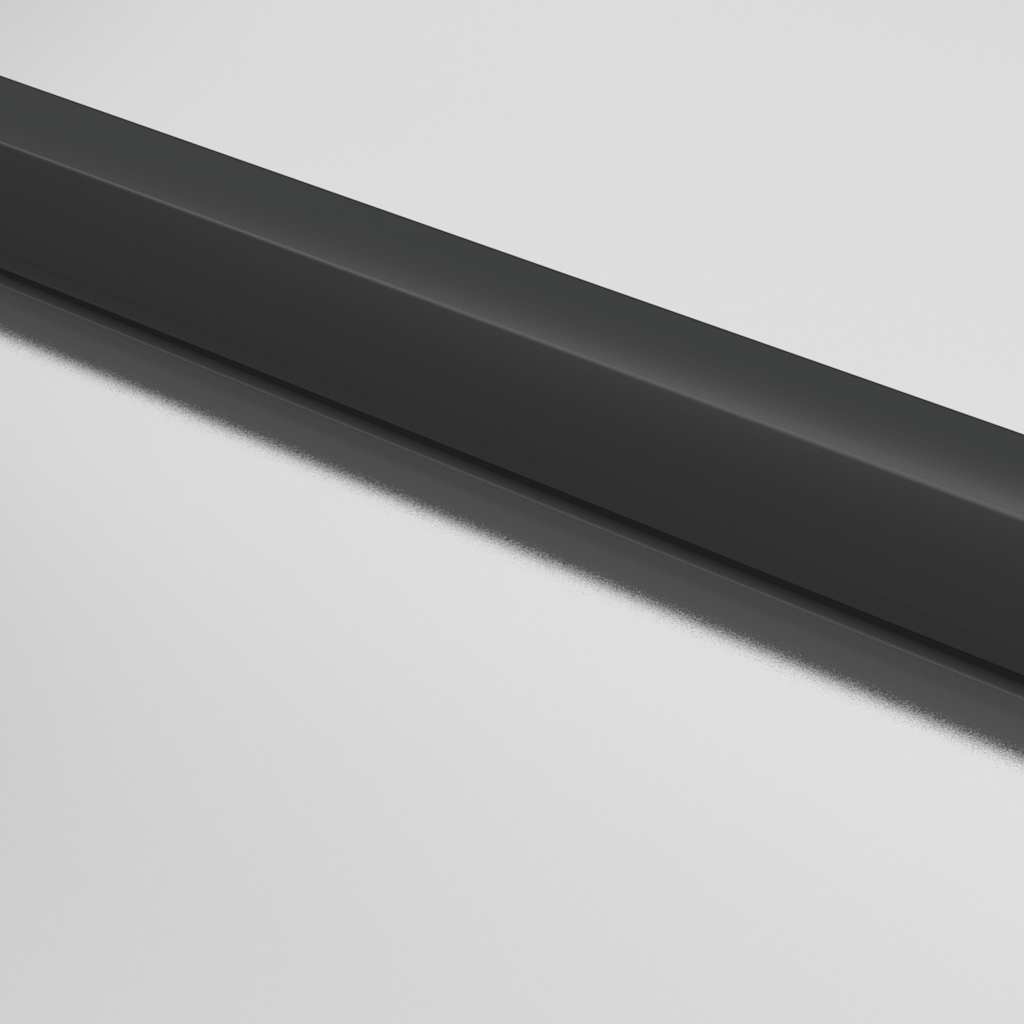 Sobna vrata tanka crna 76 x 201,5 cm kaljeno staklo i aluminij