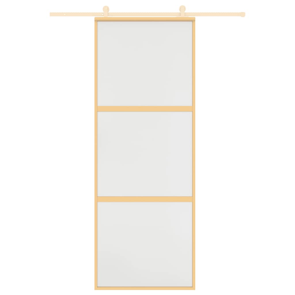 Klizna vrata zlatna 76x205 cm matirano staklo ESG i aluminij