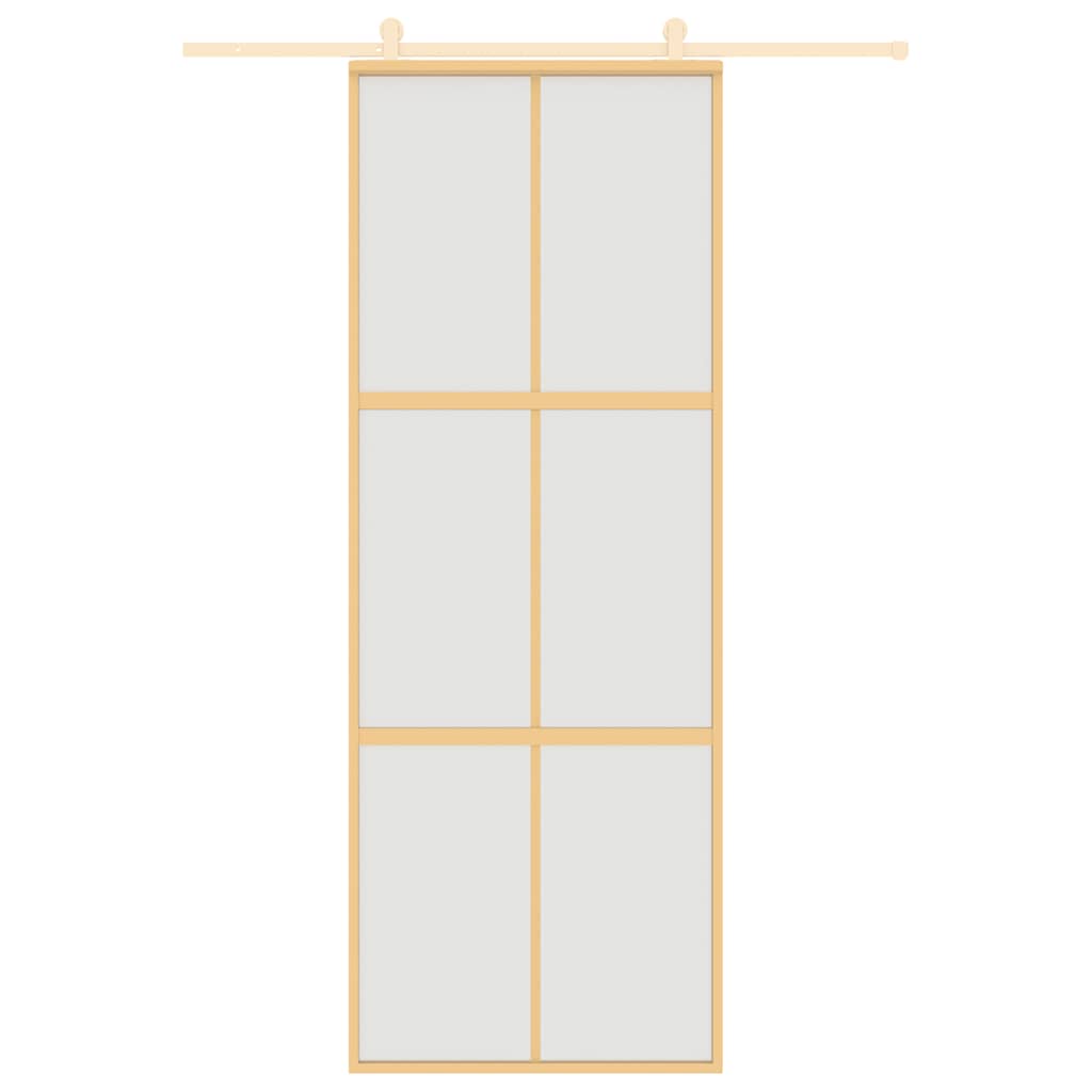 Klizna vrata zlatna 76x205 cm matirano staklo ESG i aluminij