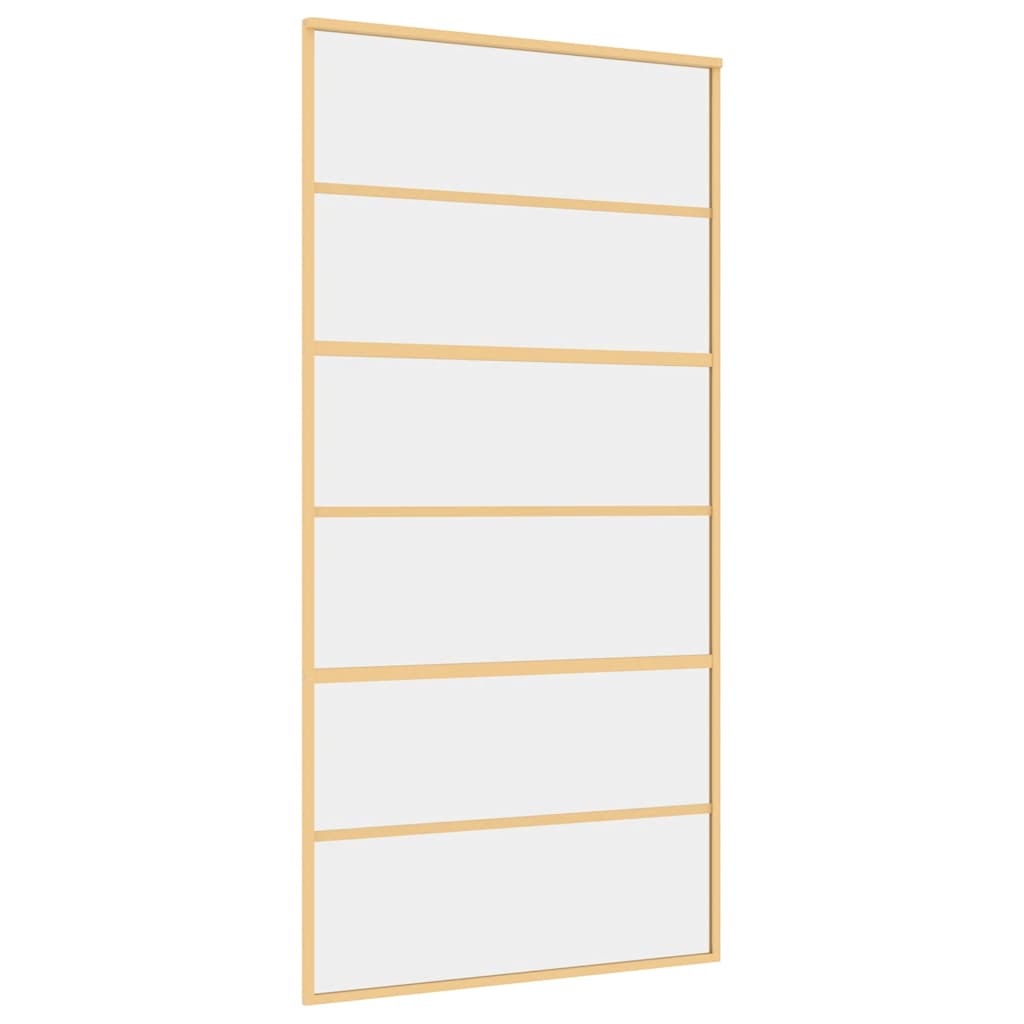 Klizna vrata zlatna 102,5x205 cm prozirno staklo ESG i aluminij