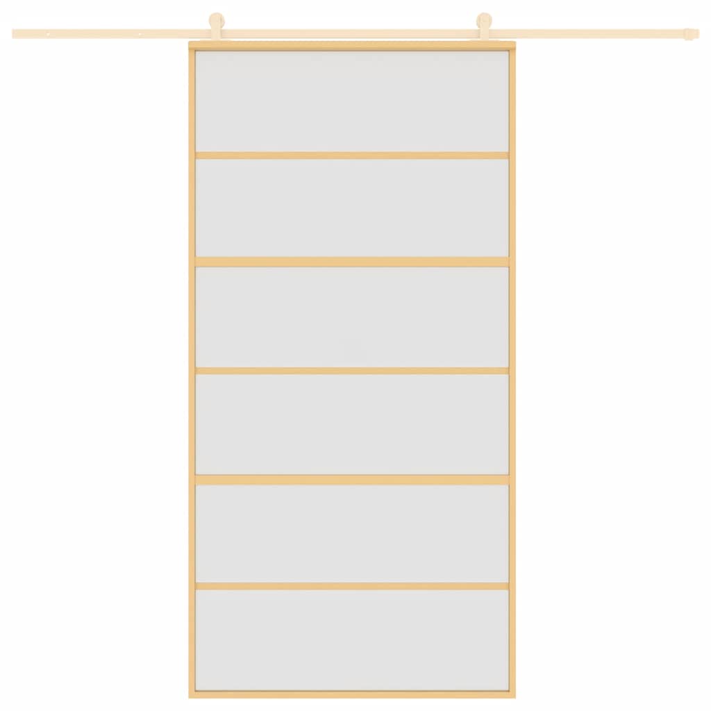 Klizna vrata zlatna 102,5x205 cm matirano staklo ESG i aluminij