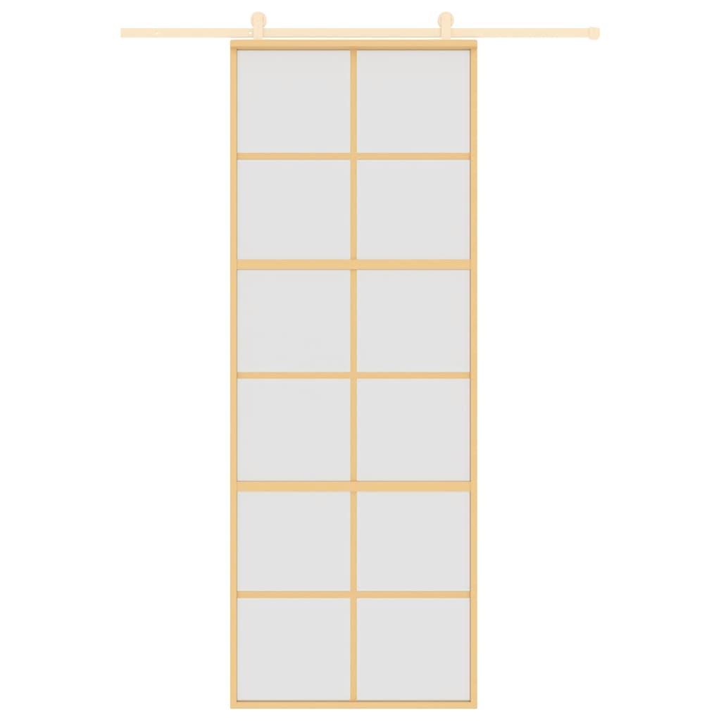 Klizna vrata zlatna 76x205 cm matirano staklo ESG i aluminij