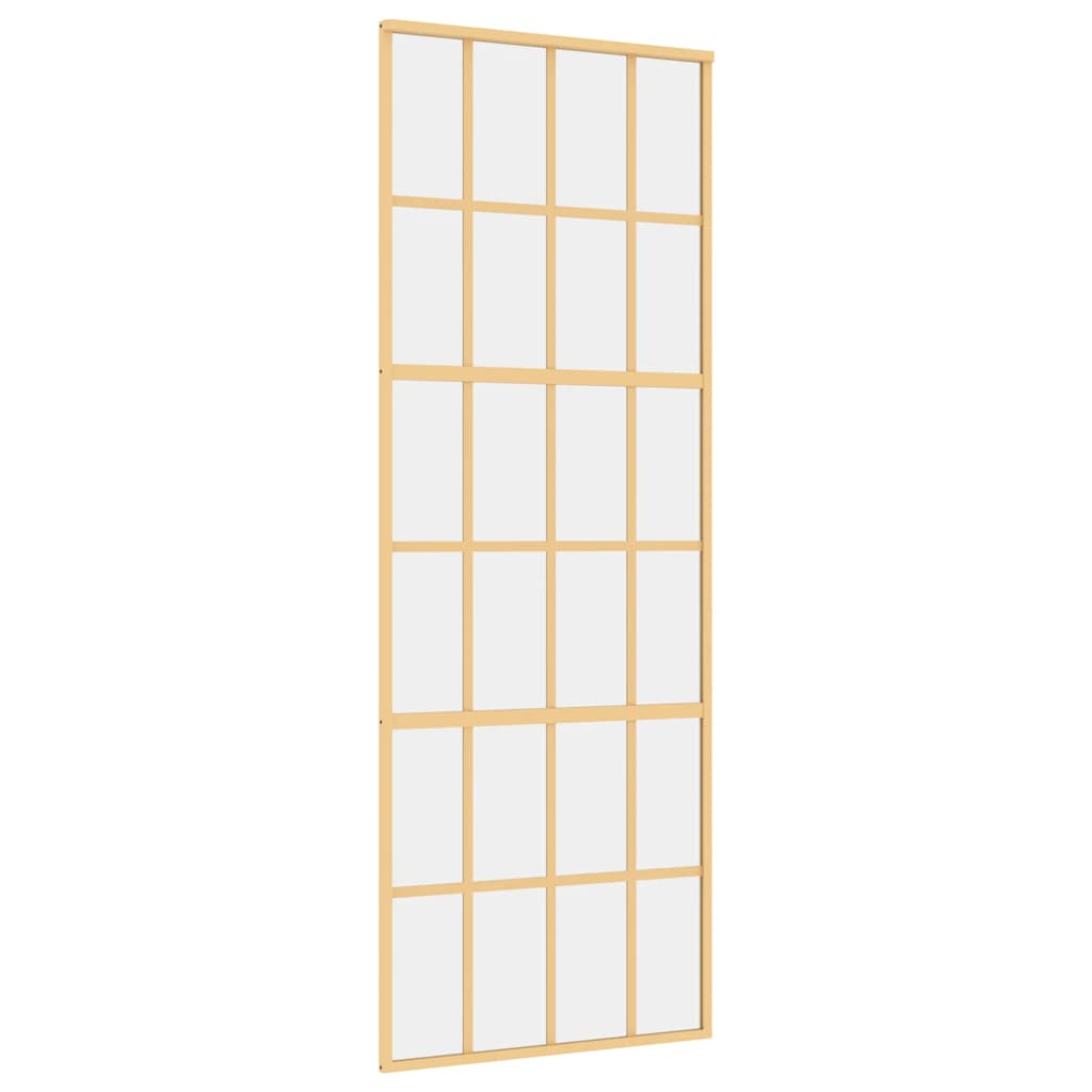 Klizna vrata zlatna 76x205 cm prozirno staklo ESG i aluminij