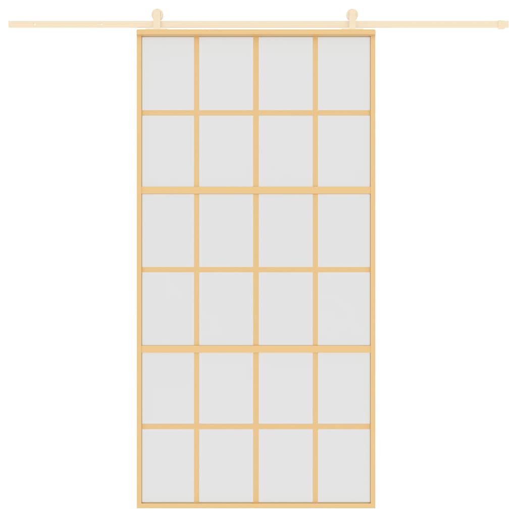 Klizna vrata zlatna 102,5x205 cm matirano staklo ESG i aluminij