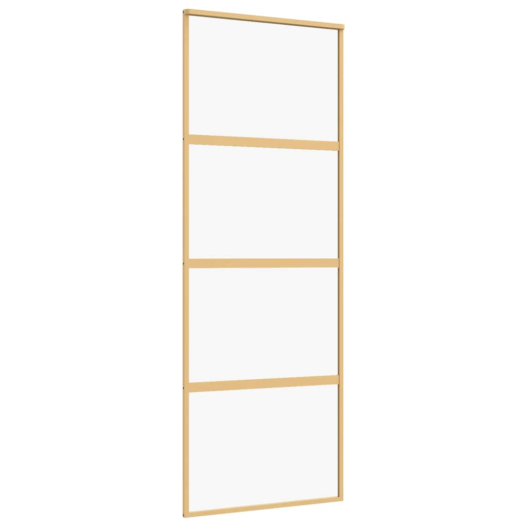 Klizna vrata zlatna 76x205 cm prozirno staklo ESG i aluminij
