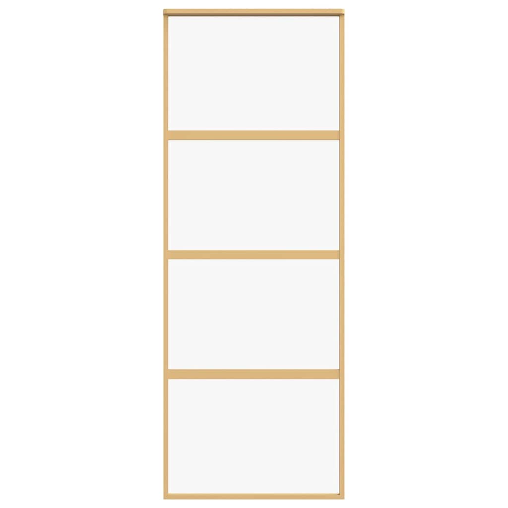 Klizna vrata zlatna 76x205 cm prozirno staklo ESG i aluminij