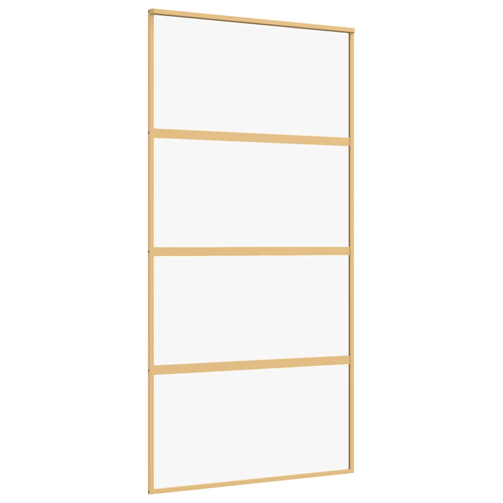 Klizna vrata zlatna 102,5x205 cm prozirno staklo ESG i aluminij