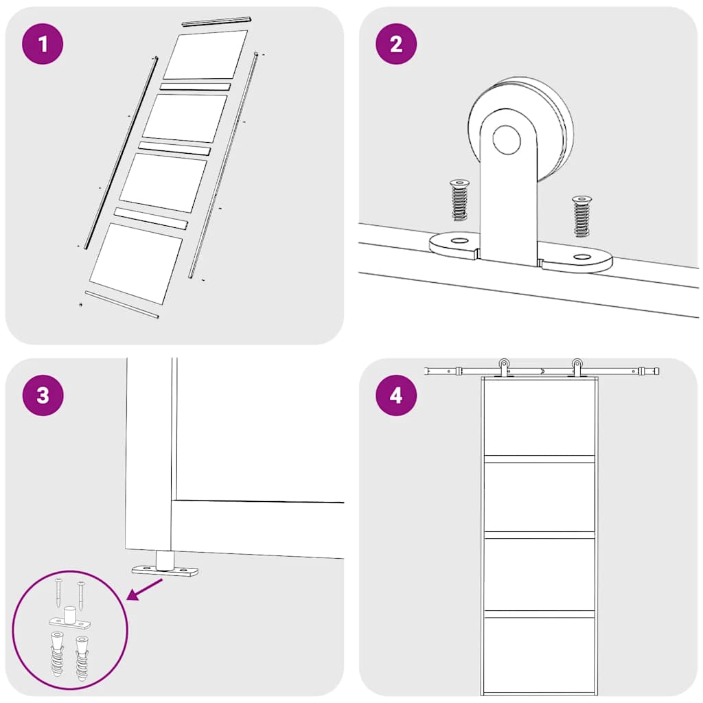 Klizna vrata zlatna 76x205 cm matirano staklo ESG i aluminij