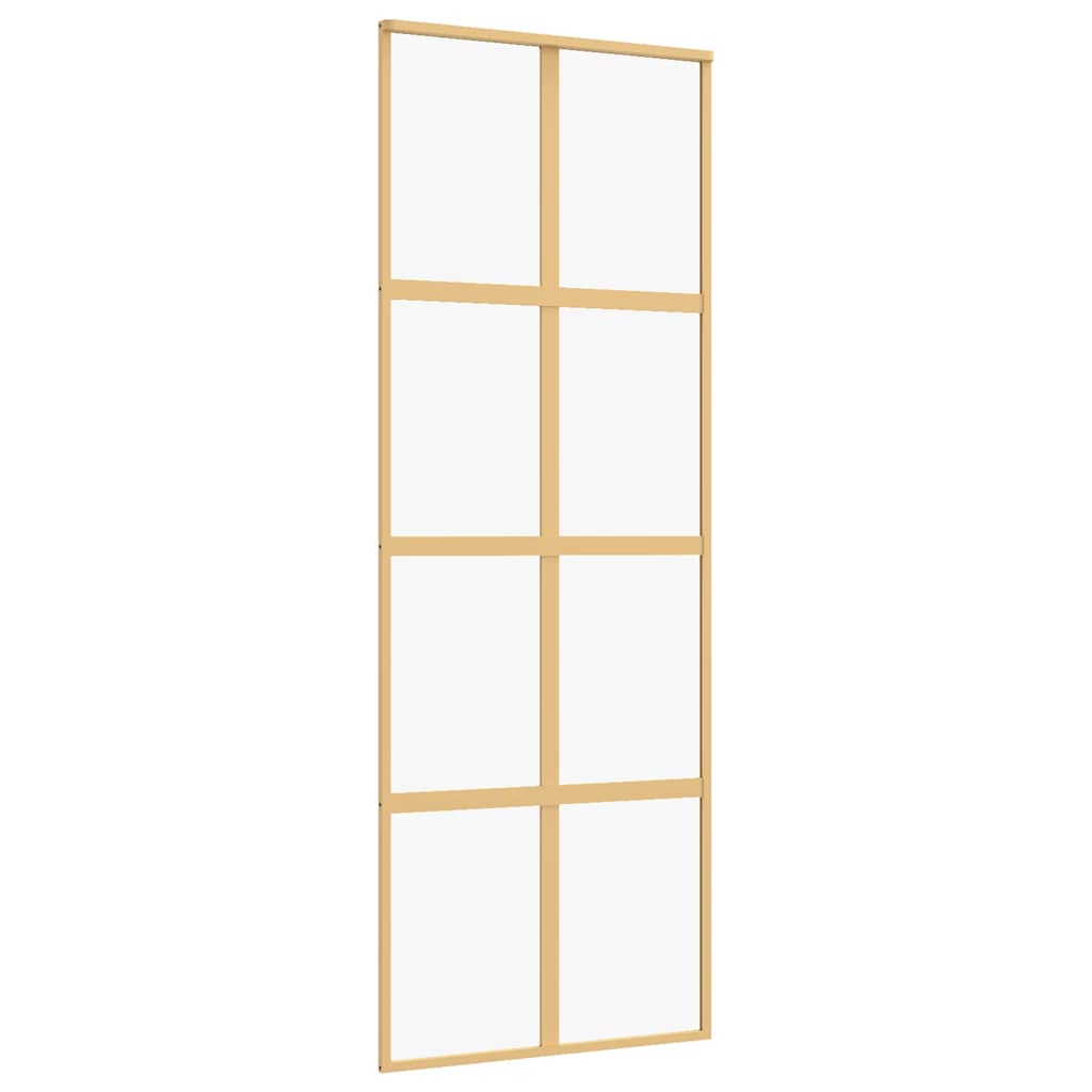 Klizna vrata zlatna 76x205 cm prozirno staklo ESG i aluminij