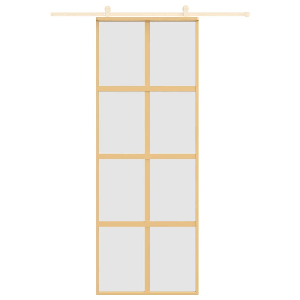 Klizna vrata zlatna 76x205 cm matirano staklo ESG i aluminij