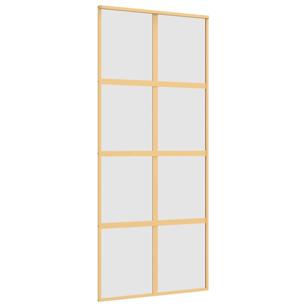Klizna vrata zlatna 90 x 205 cm matirano staklo ESG i aluminij