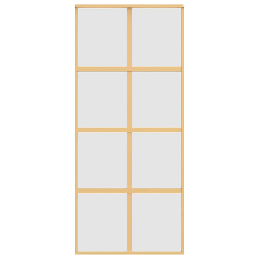 Klizna vrata zlatna 90 x 205 cm matirano staklo ESG i aluminij