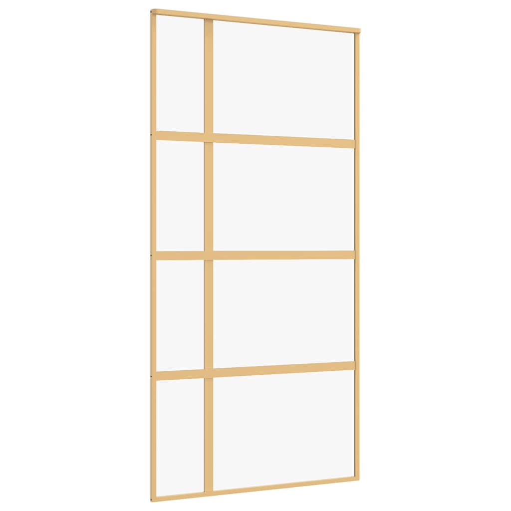 Klizna vrata zlatna 102,5x205 cm prozirno staklo ESG i aluminij