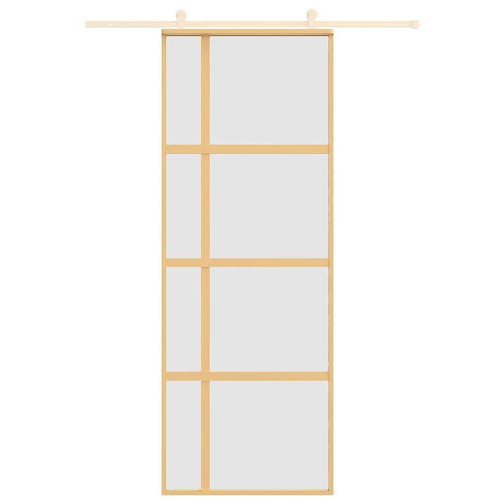Klizna vrata zlatna 76x205 cm matirano staklo ESG i aluminij