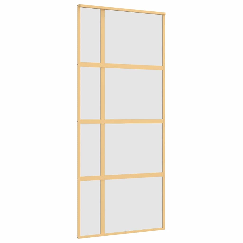 Klizna vrata zlatna 90 x 205 cm matirano staklo ESG i aluminij