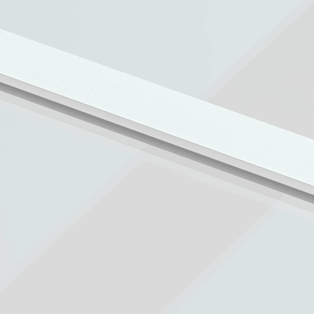 Klizna vrata bijela 102,5x205 cm od kaljenog stakla i aluminija