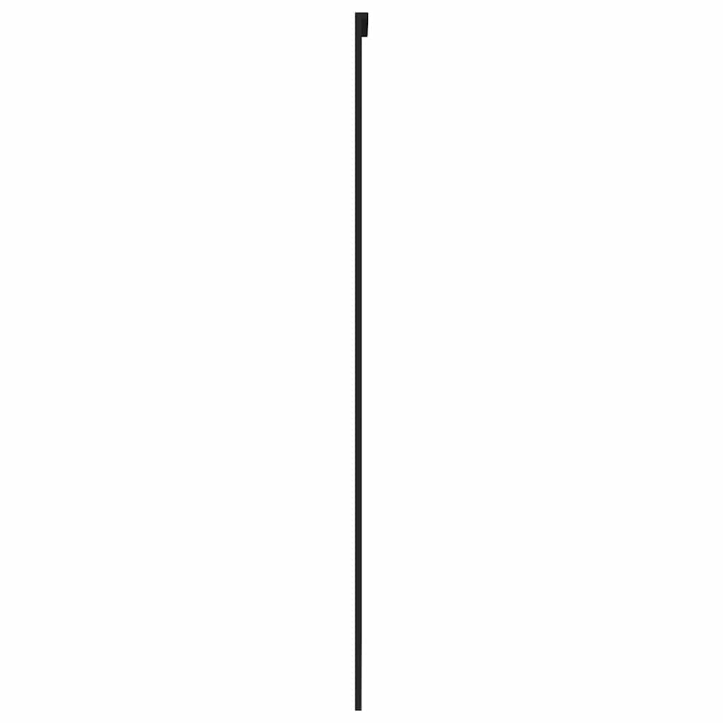 Klizna vrata crna 90 x 205 cm od kaljenog stakla i aluminija