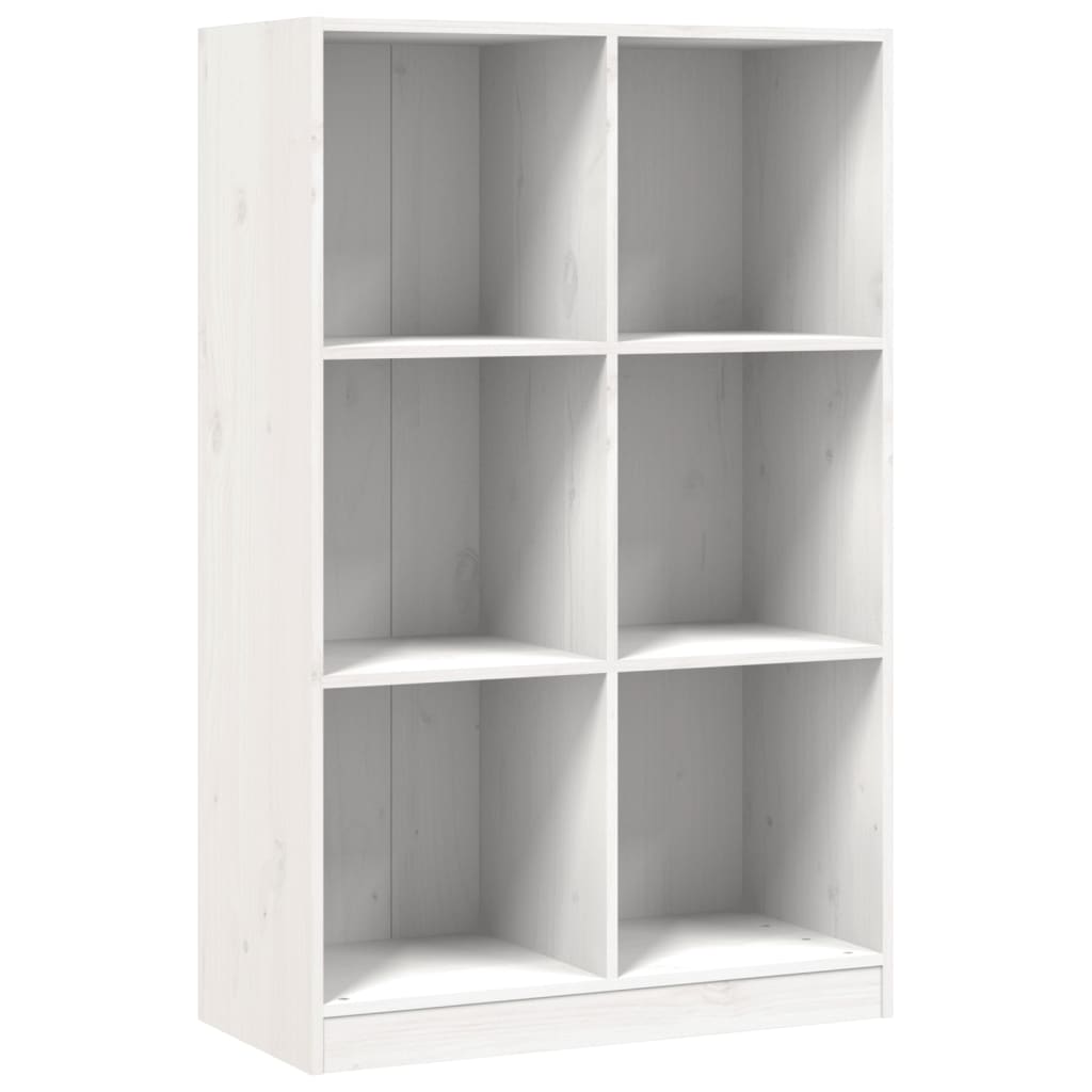 Regal za knjige bijeli 70 x 33 x 110 cm od masivne borovine
