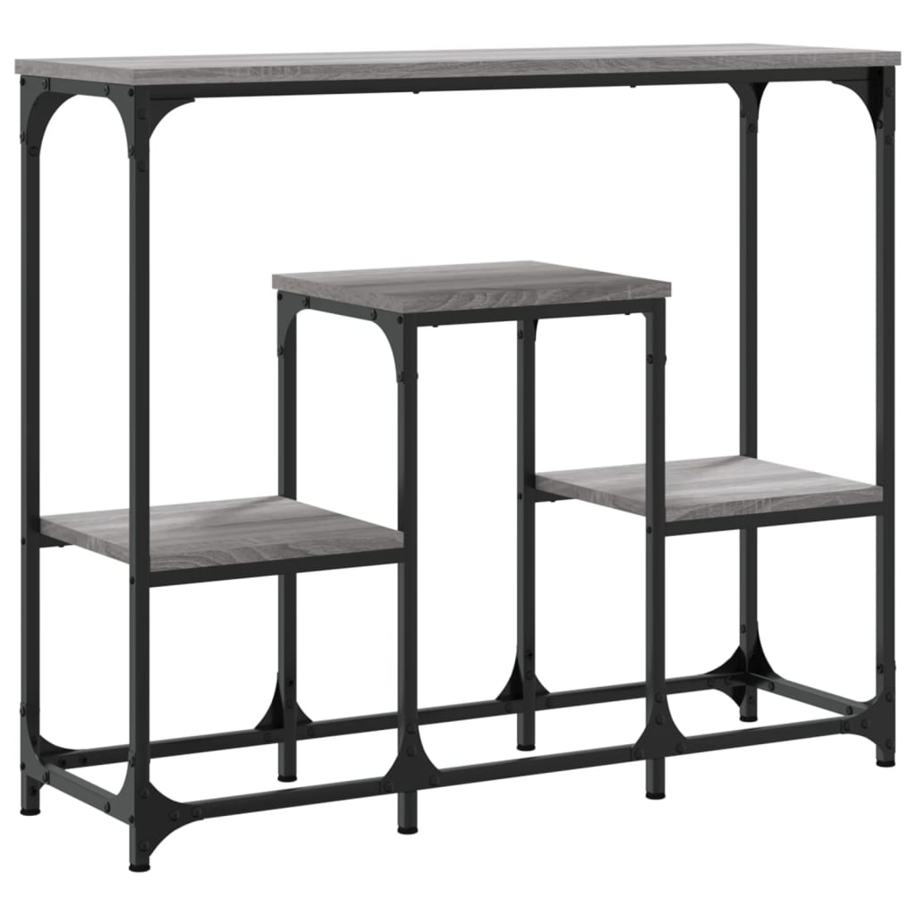 Konzolni stol siva boja hrasta 89,5x28x76 cm konstruirano drvo
