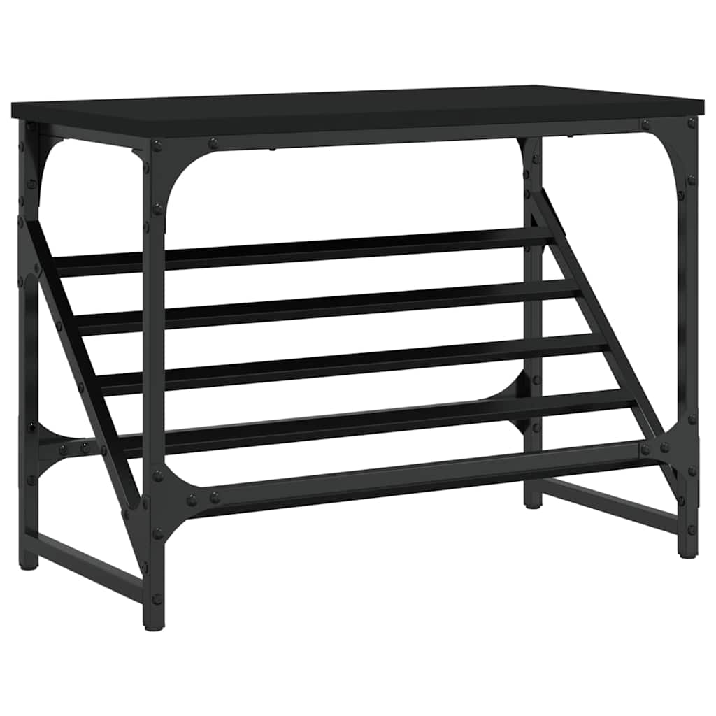 Stalak za cipele crni 60x30x45 cm od konstruiranog drva