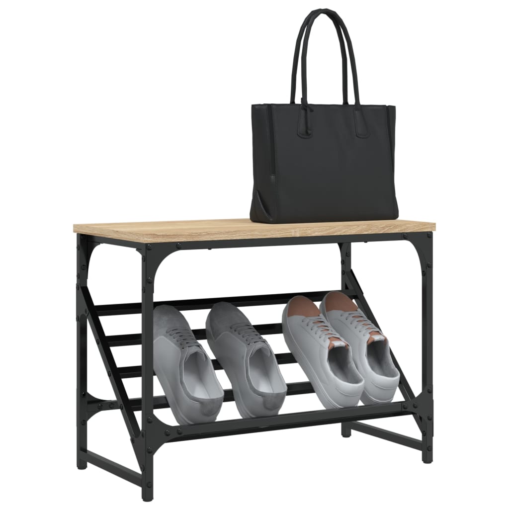 Stalak za cipele boja hrasta 60x30x45 cm konstruirano drvo