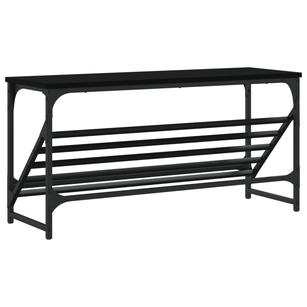 Stalak za cipele crni 90 x 30 x 45 cm od konstruiranog drva