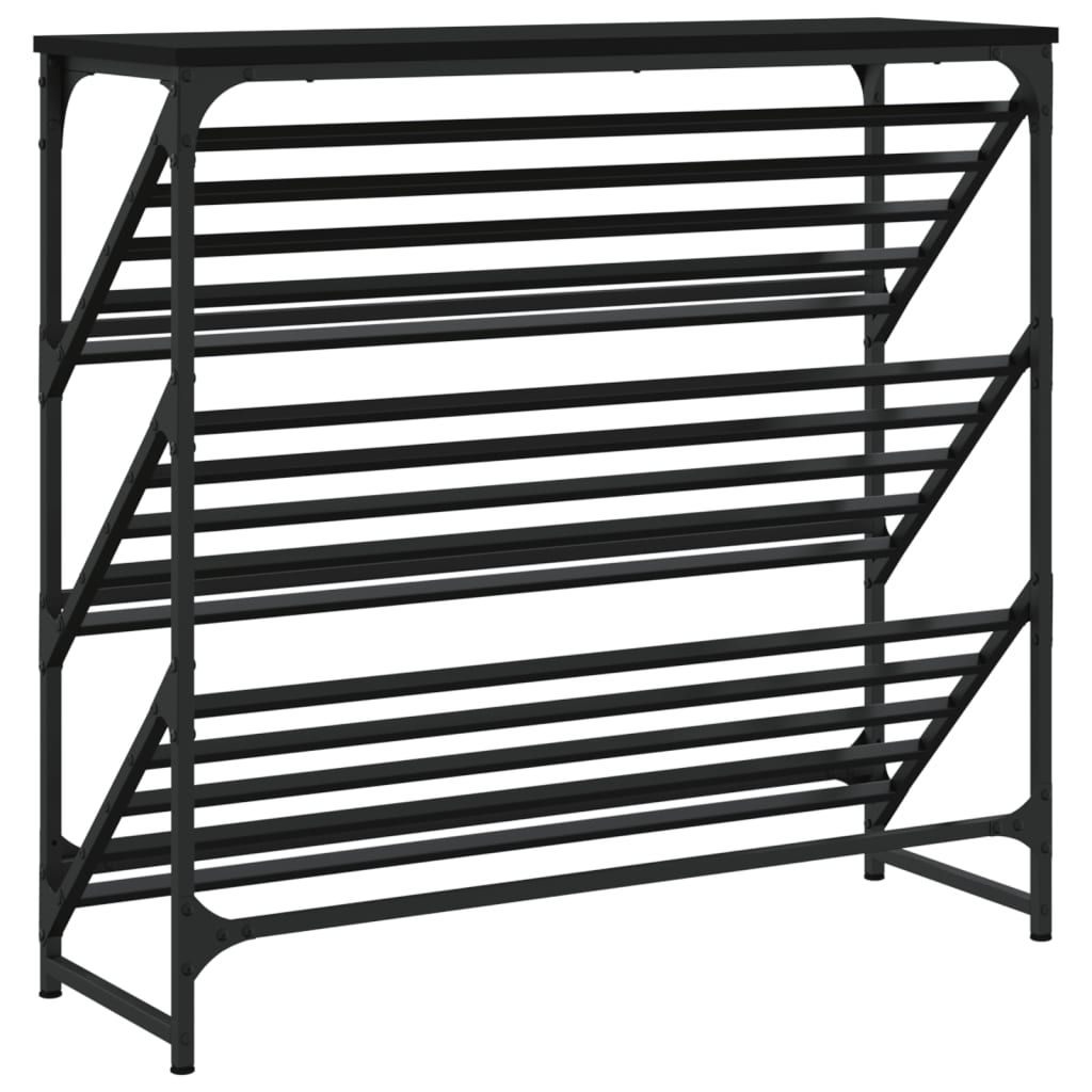 Stalak za cipele crni 90x30x85 cm od konstruiranog drva